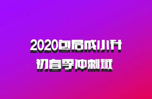 2020包君成小升初春季冲刺班 百度网盘