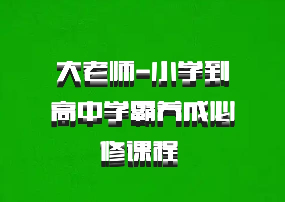 大老师-小学到高中学霸养成必修课程 百度网盘