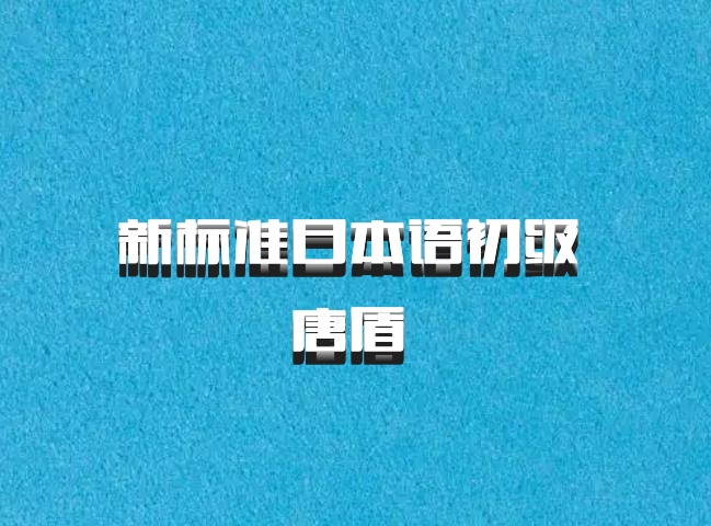 新标准日本语初级 唐盾 百度网盘
