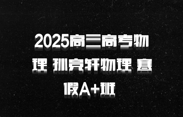 2025高三高考物理 孙竞轩物理 寒假A+班 百度网盘
