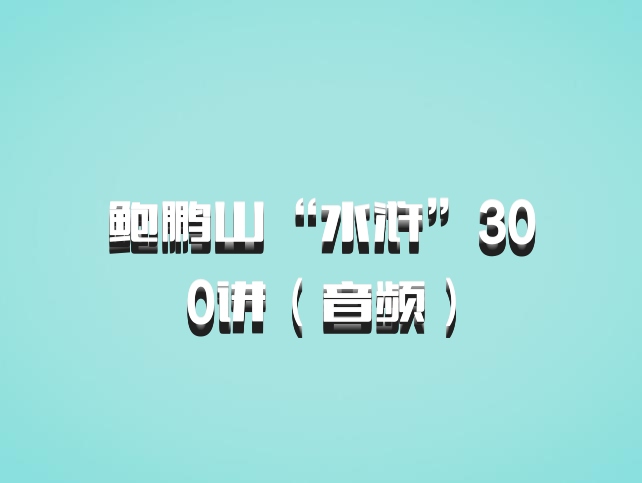 鲍鹏山“水浒”300讲（音频）百度网盘