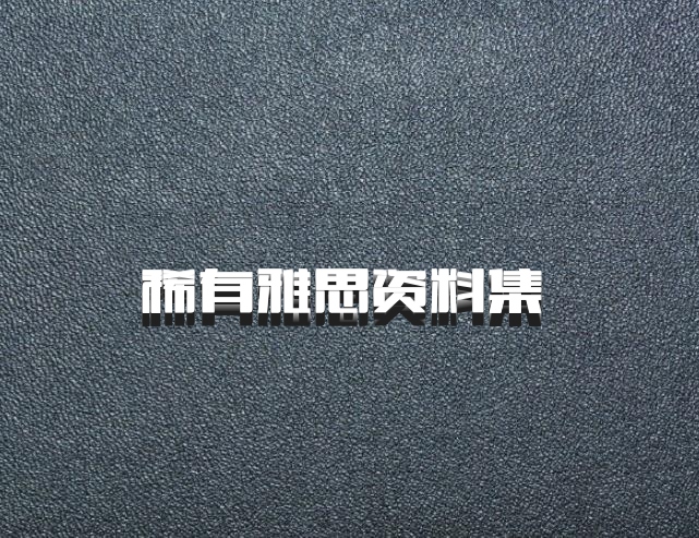 稀有雅思资料集 百度网盘