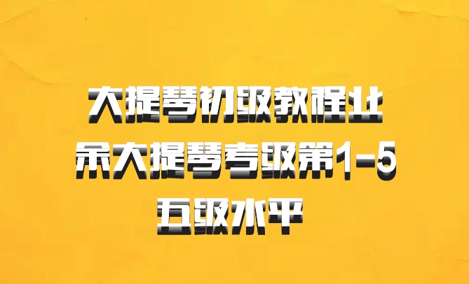 大提琴初级教程业余大提琴考级第1-5五级水平 百度网盘
