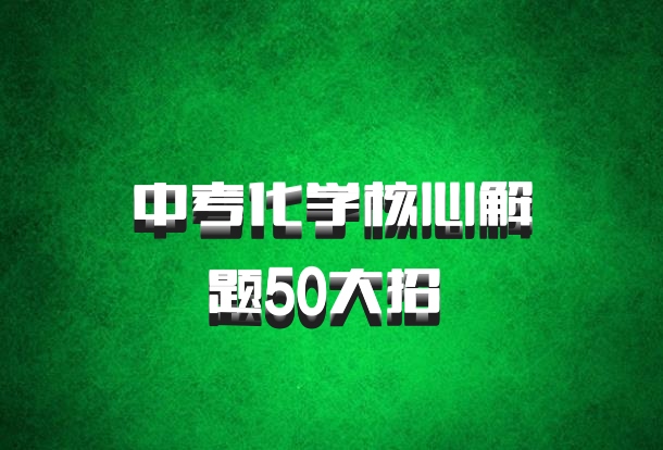 中考化学核心解题50大招 百度网盘