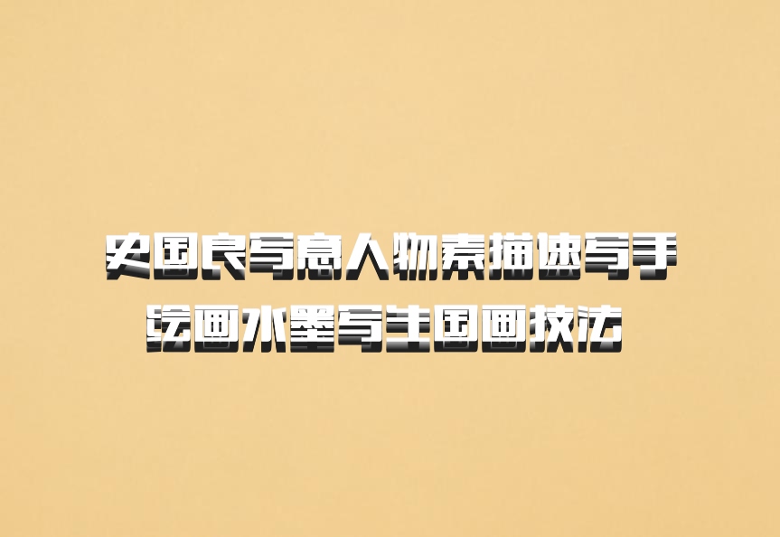 史国良写意人物素描速写手绘画水墨写生国画技法 百度网盘