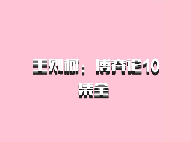王则柯：博弈论10集全 百度网盘