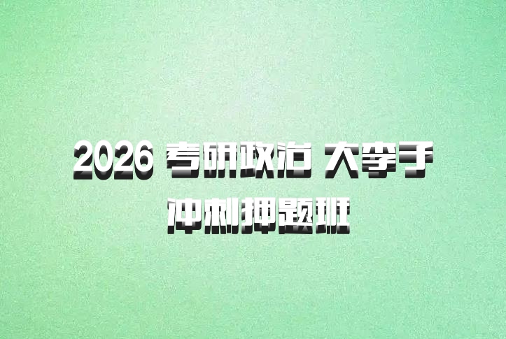 2026 考研政治 大李子 冲刺押题班